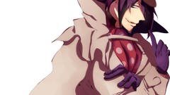 Gloves purple hair beard