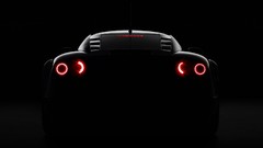 Glowing dark background rear angle view Noble M600