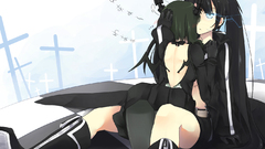 Glowing eyes black rock