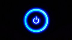 Glowing power button black