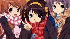 God Anime anime girls school uniforms asahina mikuru nagato 