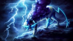 God lighting Wolves fan art fantasy art Raikou artbook