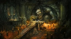 God of war concept art video games cavern hephaestus