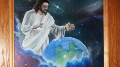 God outer space artwork humanity world life