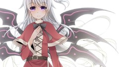 Goddess red dress long hair anime girls ponytails touhou video 