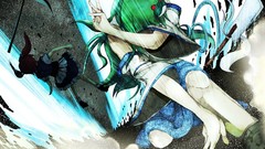 Gohei detached sleeves hair