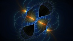 Gold blue glow abstract