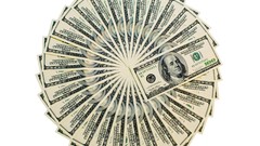 Gold Money dollar bills hundred dollar bill