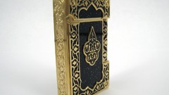 Gold Paris white background lighters St. Dupont