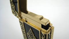 Gold Paris white background lighters St. Dupont