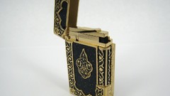 Gold Paris white background lighters St. Dupont