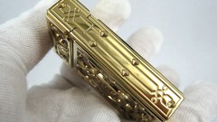 Gold Paris white background lighters St. Dupont
