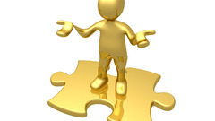 Golden Character puzzle graphic