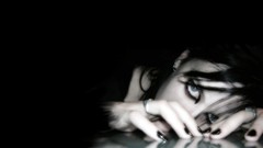 Goth girl abstract contemplative