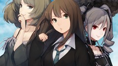 Gothic Anime Umbrellas brunettes shibuya rin