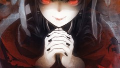 Gothic dress red eyes Ribbons red dress long hair anime girls 
