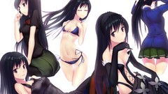 Gothic dress white background navel gloves schoolgirls skirts 