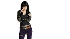 Gothic woman Celebrity Actress long hair bangs black hair 