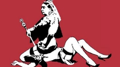 Graffiti banksy queen elizabeth
