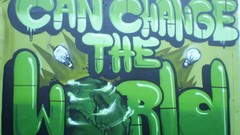 Graffiti Green letter street art