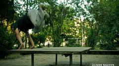 Graffiti parkour old house