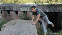 Graffiti parkour old house