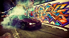Graffiti smoke cars underground vehicles burnout JDM Japanese 