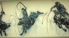 Graffiti street art bull riding