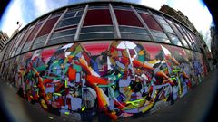 Graffiti street art fisheye