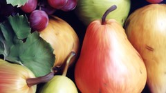 Grapes pears fruits artwork