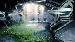 Grass architecture halo concept art artwork digital art video 