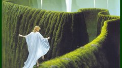 Grass barefoot white dress dancers fantasy art Michael Whelan