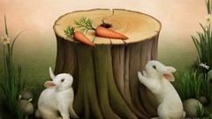 Grass carrots Bunnies