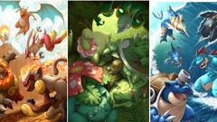 Grass water fire Pokemon charizard blastoise Venasaur