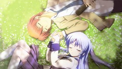 Grass woman Anime Friends Manga fields anime girls angel beats 