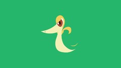 Grass yellow Green Pokemon minimalistic snivy