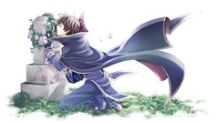 Graves wreath code geass kururugi suzaku Simple Background windy