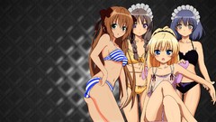 Gray background Anime anime girls mayoi neko overrun umenomori 