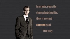 Gray background funny barney stinson awesomeness suit up