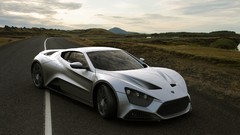 Gray cars Zenvo vehicles zenvo st1 front angle view