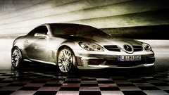 Gray room patterns light Sports Car cars tires Mercedes-Benz 