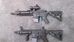 Gray weapons Guns Army equipment grey background Aimpoint 