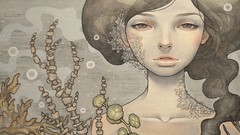 Gray woman artwork Audrey Kawasaki