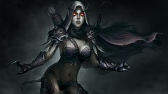 Gray woman claws Undead red eyes world of warcraft fantasy art 