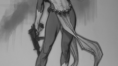 Grayscale girls with guns