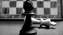 Grayscale monochrome chess pieces