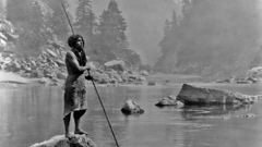 Grayscale monochrome Native Americans