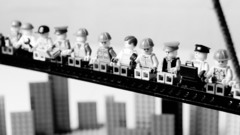 Grayscale Skyscrapers monochrome Legos