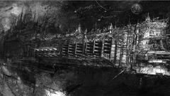 Grayscale spaceships battleships warhammer