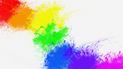 Green abstract blue red